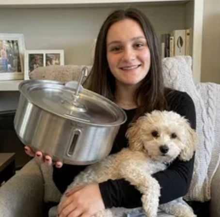 Jennifer L. avec son chien